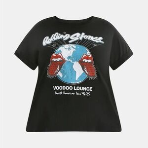 Terra & Sky Rolling Stones Voodoo Lounge Tour Graphic T-Shirt Black 3X (24W-26W)
